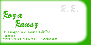 roza rausz business card